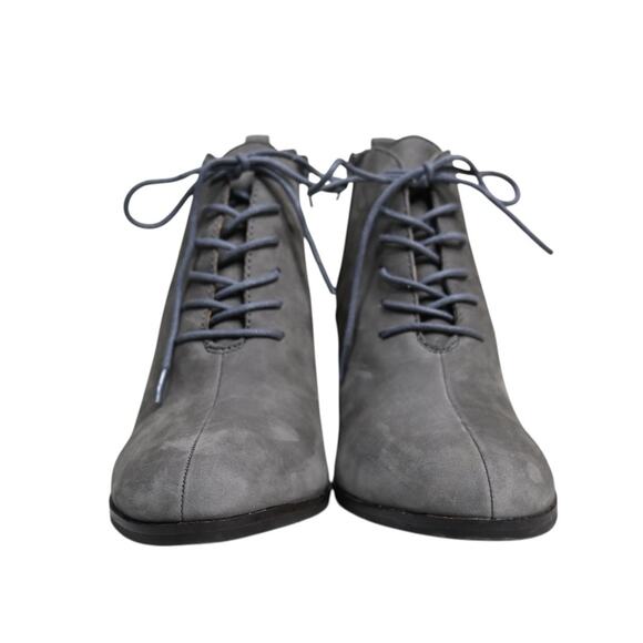 Lucky Brand Womens 8.5 Semihr Wedge Leather Suede Lace Up Booties - Picture 3 of 10